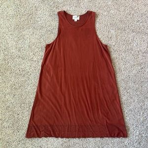 Suede Burnt Orange Mini Dress | LA HEARTS | size M